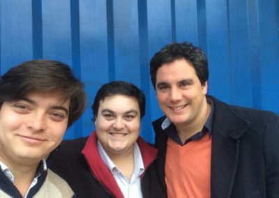 Con amigos de siempre Nacho Ifer y Joaquín Hernández